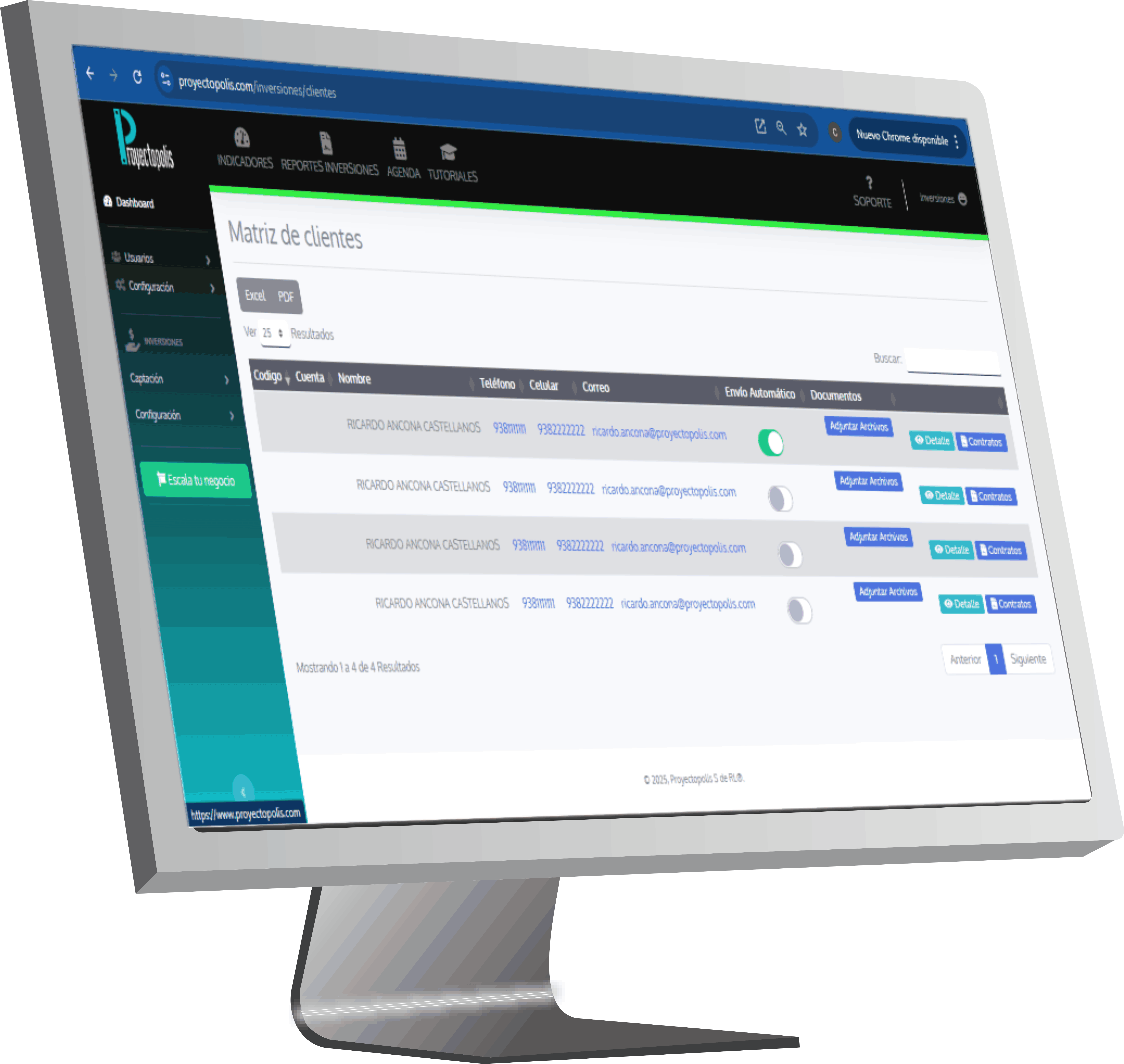 Software para Gestión de Proyectos con Gráfico Pantalla mostrando un gráfico de organización, representando un software para gestión de proyectos.