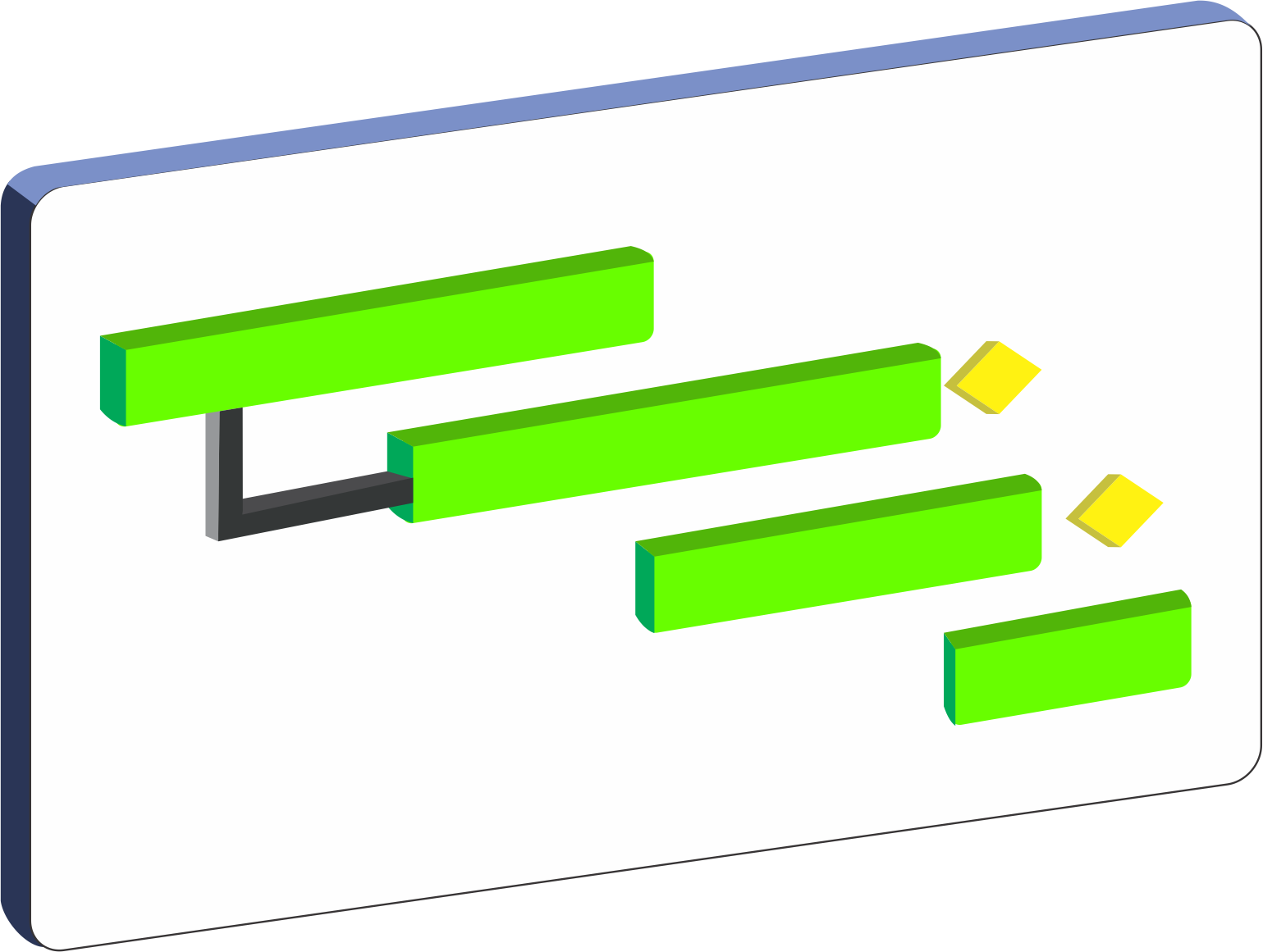 Software para Gestión de Proyectos con Gráfico Pantalla mostrando un gráfico de organización, representando un software para gestión de proyectos.